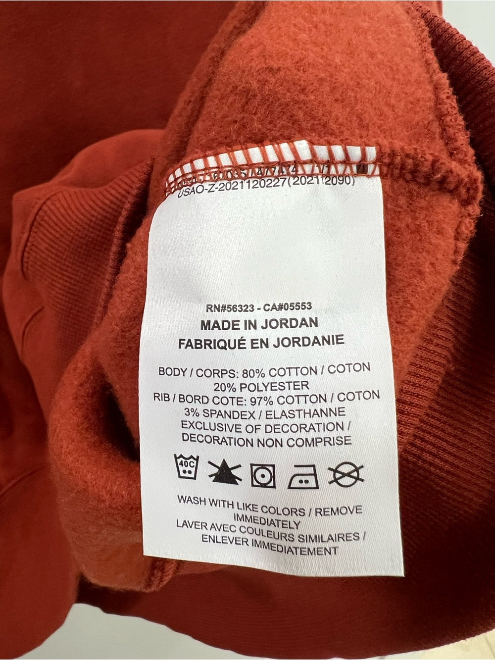 Nike Women's Rust Orange Cropped Crewneck Oversized Fit Sweatshirt Size XL - Picture 8 of 8